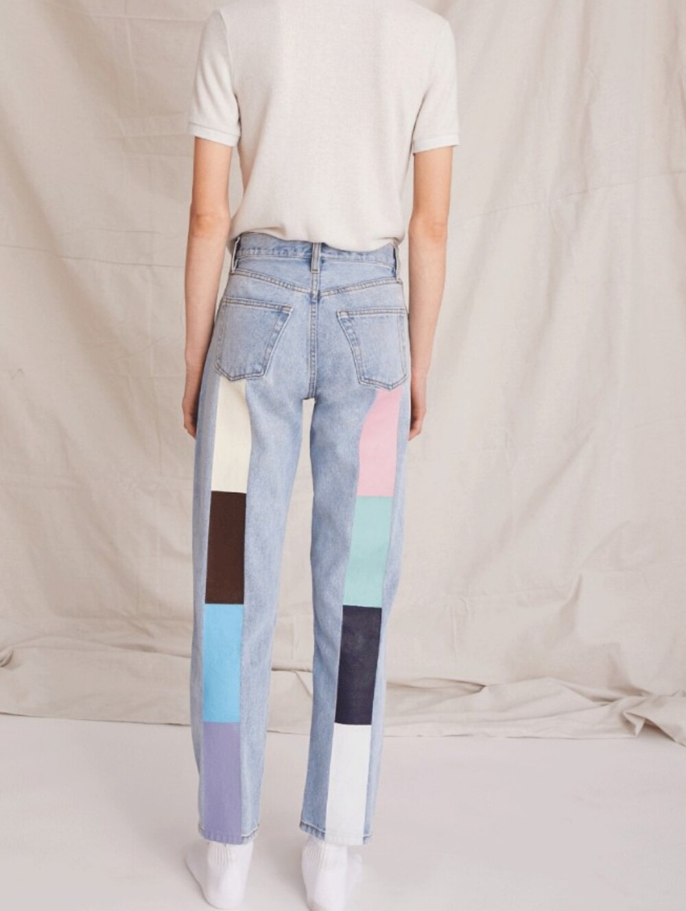 Still Here Pastel Rainbow Tate Jeans Straight Leg Ankle